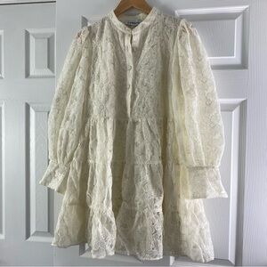 En Saison Cream Lace Midi Dress